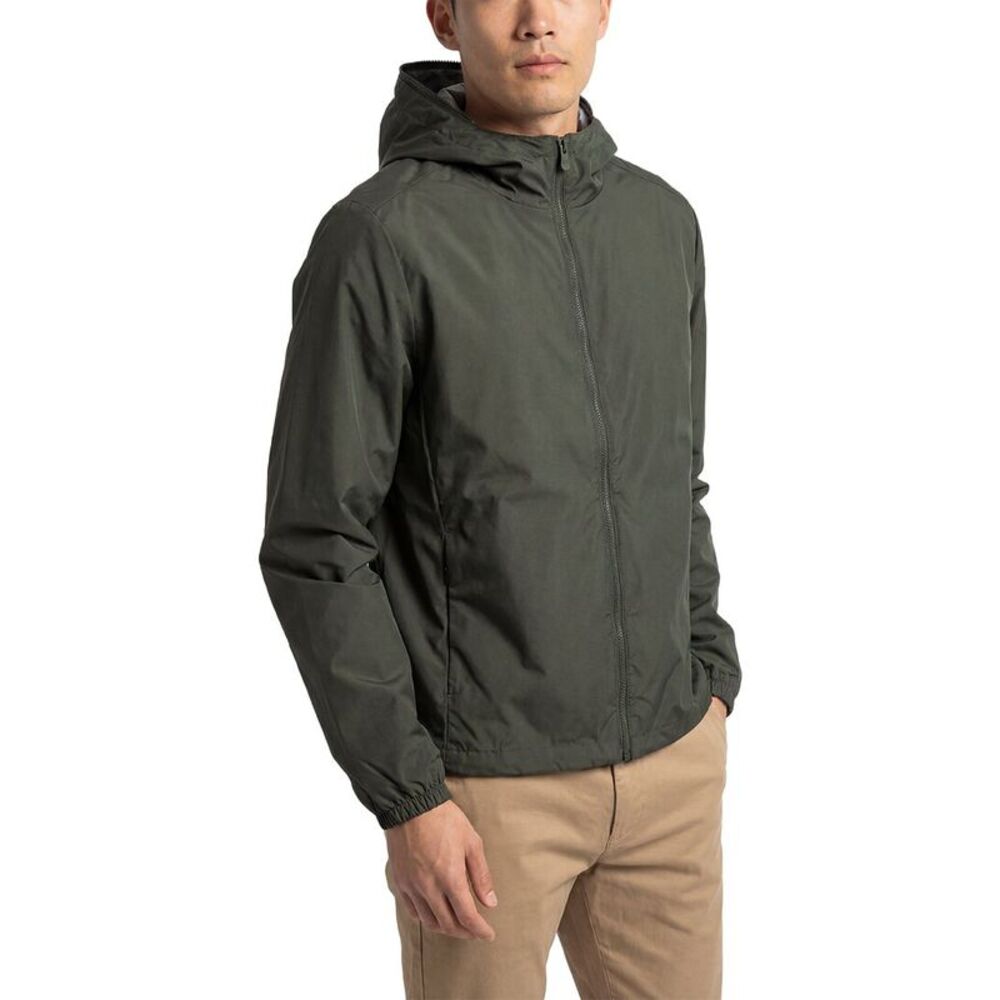 Save The Duck Mens  Zeno Rain Jacket, Green